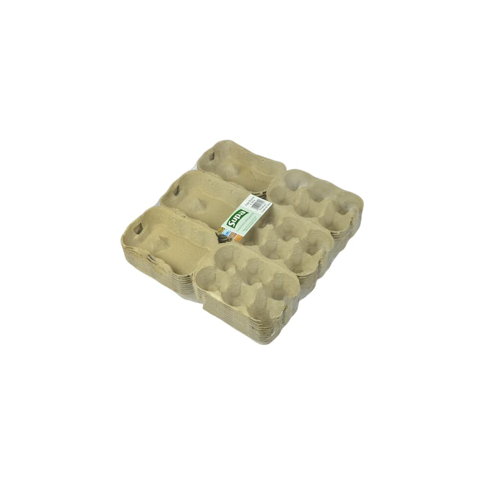 Half Dozen Egg Boxes x 30-Pieces, Traditional Fibre Egg Box, 100% Recyclable and Biodegradable. Packs are Designed to Take Chicken Eggs from Small to