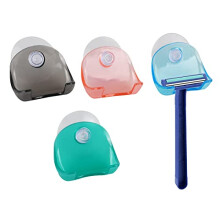 Razor Holder 4 Pieces Plastic Shower Shaver Hooks with Suction Cup Bathroom Razor Wall Mount Hanger for Smooth Surfaces