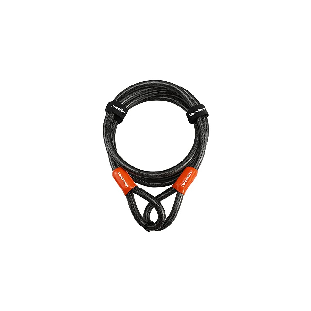 Bike Lock Cable, 7FT/213CM x 12mm Bicycle Security Cable, PVC Coated with Double Loop Braided, for Padlocks, Disc Locks and U-Locks-image-OPC-PDVXSCX-NEW