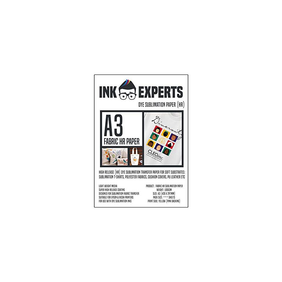 Fabric A3 High Release (HR) Sublimation Paper 100gsm (50)