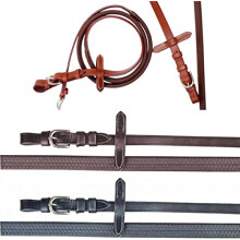 HKM reins with rubber cover, black, warmblood