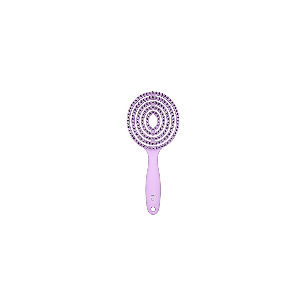 Tb Tools For Beauty Purple T4b Ilu Lollipop Candy Professional Round Detangling Hairbrush (Purple)
