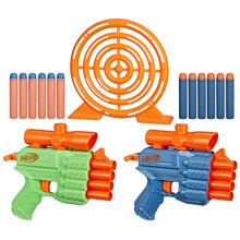 Elite 2.0 Face Off Target Set, Includes 2 Dart Blasters & Target & 12 Elite Darts, Toy Foam Blasters for Kids Outdoor Games
