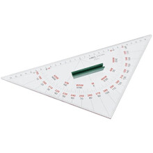 100413035 Nautical Protractor Bi-Colour Labelled with Plastic Handle and Vertical Edge 320 mm