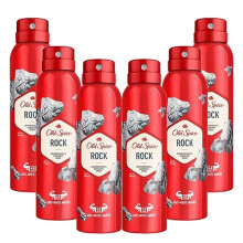 6 x Old Spice Rock Antiperspirant 150 ml Deodorant Spray for Men 48-Hour Protection