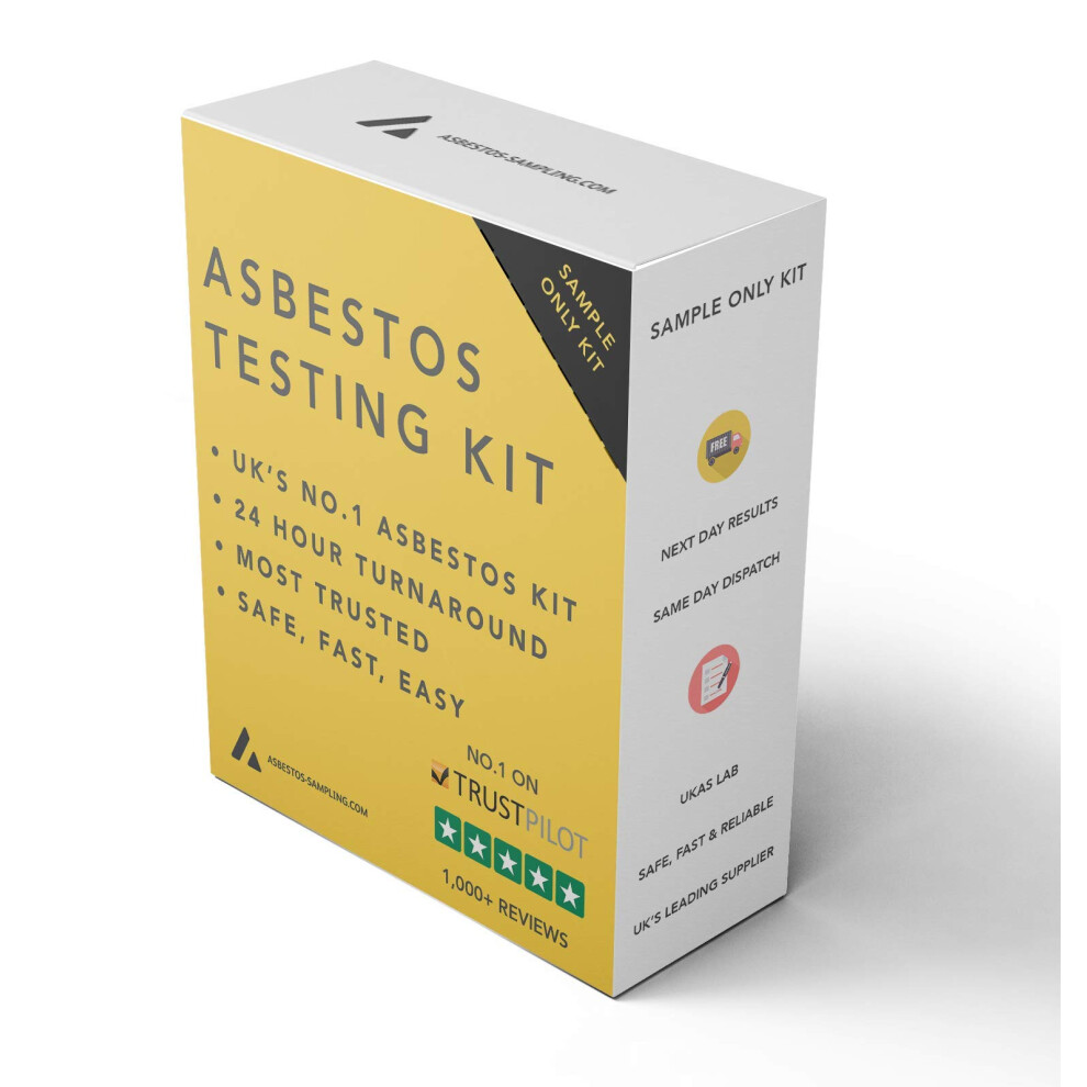 Asbestos-Sampling.com Asbestos Sample Only Kit (4 Samples) Includes 24Hr Lab Testing Fee, Instructions, Return Postage