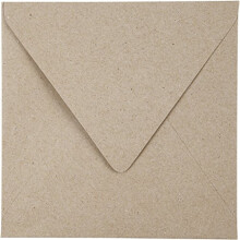 20524 Recycled Envelopes, size 16x16 cm, 120 g, natural, 50x20pcs, Brown