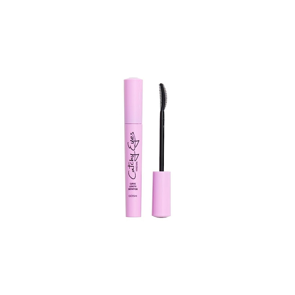 Gosh Catchy Eyes Mascara Allergy Certified For Extra Long, Defined Lashes With Cat Eye Effect I Hypoallergenic Mascara For Allergy Sufferers And Contact