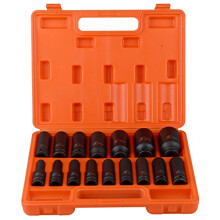 16pc 1/2" Drive Impact Deep Socket Set Metric 10-32mm Nut H78 Car Garage Mechanic