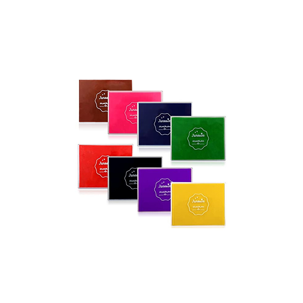 8 Colors 12.5 X 10cm Large Size Washable DIY Craft Ink Pads, Finger Painting Ink Pad, Color Stamp Pads for Paper, Card, Notebook, Poster-image-OPC-PDVXVFD-NEW