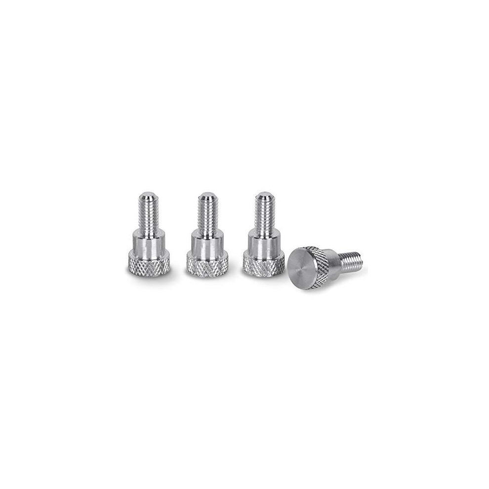 Knurled Shoulder Thumb Screws Aluminium M5 X 10Mm (12Mm Dia) Hand Grip Bolts (Set Of 4) 5051176450798