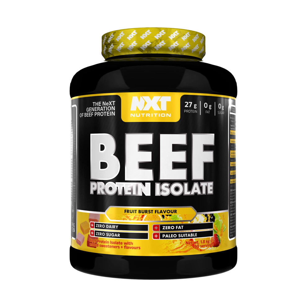 Nxt Nutrition Beef Protein Isolate Powder - Protein Powder High In Natural Amino Acids - Paleo, Keto Friendly - Dairy And Gluten Free - Muscle Recovery | 1.8Kg |