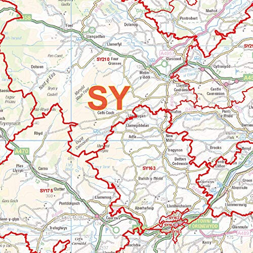 Shrewsbury - SY - Postcode Wall Map - Paper 2