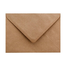 C6 Kraft Ribbed Envelopes. Recycled Vintage Style Envelope Natural Brown. Suitable for Greetings Cards, Birthday, Christmas, Office/Business,