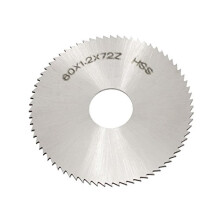 60mm OD 1.2mm Thickness 72T HSS Circular Slitting Saw Blade