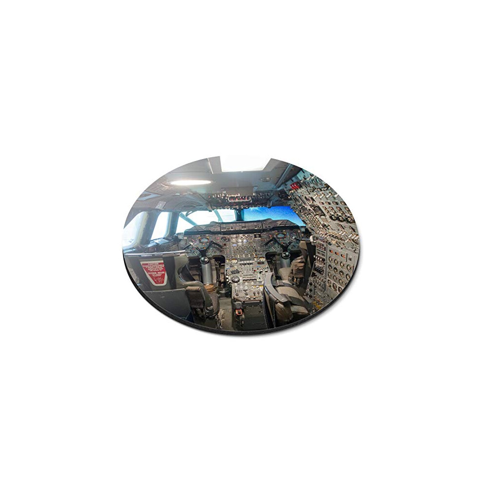 Concorde Cockpit Flightdeck Pilot Plane - Flexible Round 5Mm Rubber Mouse Mat Pad Office Home Novelty Printed Desk Accessory - 44699 7626010657473