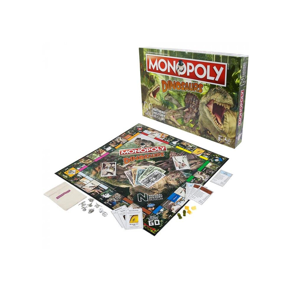 Monopoly Dinosaurs Game â 2-6 Player Family Board Games â Learn With Fun â Easy To Play Dinosaur Board Game â Monopoly Board Game For All