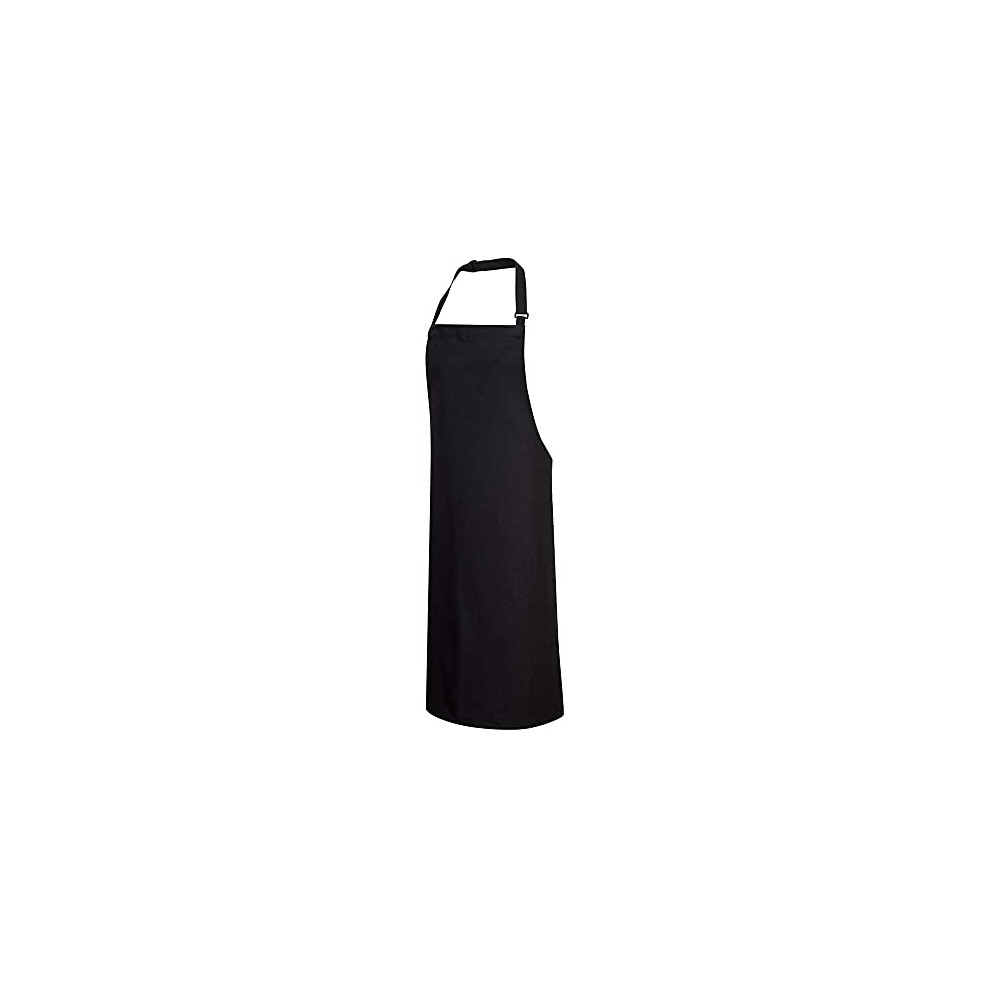 Cotton Bib Apron, Size: One Size, Colour: Black, S840BKR