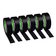 6 Pack Black Insulation tape, 17mm x 9m Electrical Tape Multipack Waterproof Insulating Tape, PVC Tape Adhesive Gaffer Tape for Wiring Projects