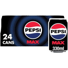 Pepsi Max No Sugar Cans, 330 ml (Pack of 24)