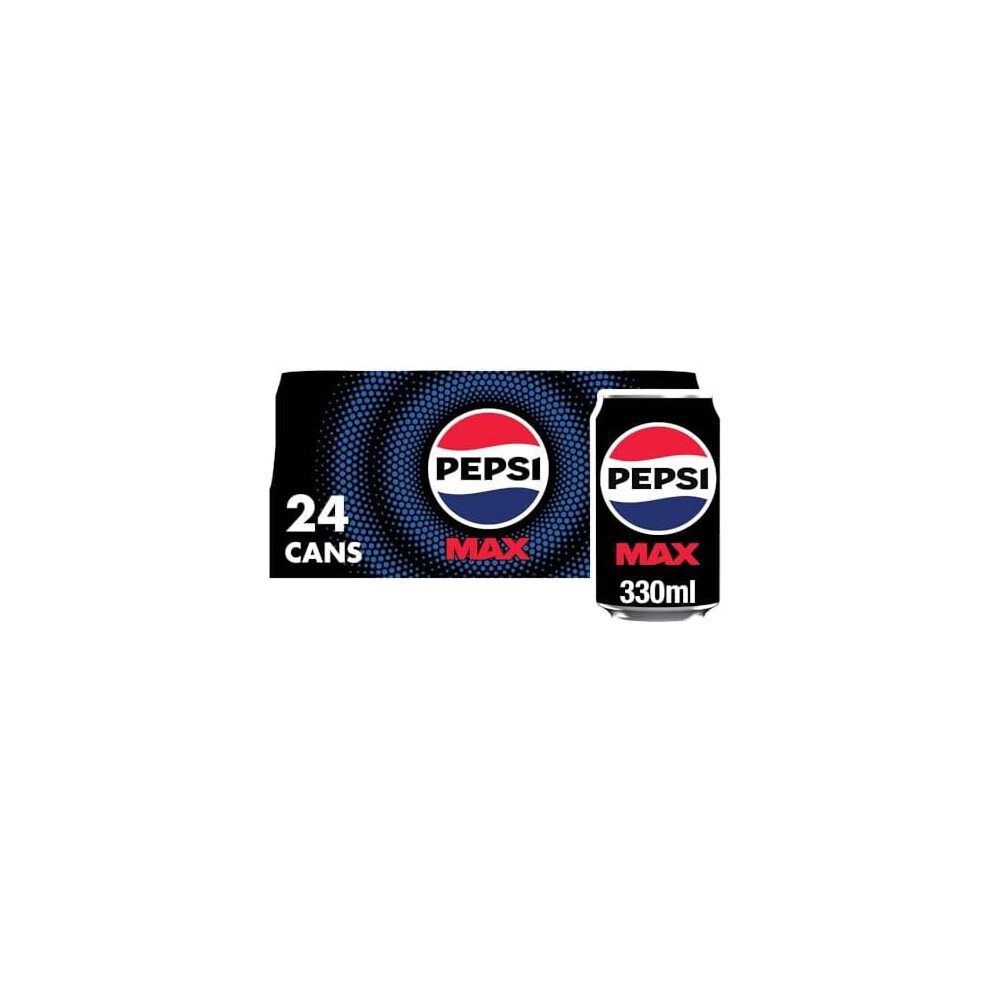 Pepsi Max No Sugar Cans, 330 ml (Pack of 24)