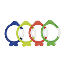 Giochi da piscina - Bestway - Lil Fish - 4 Anelli da Tuffo - Colori Vivaci - PVC Resistente