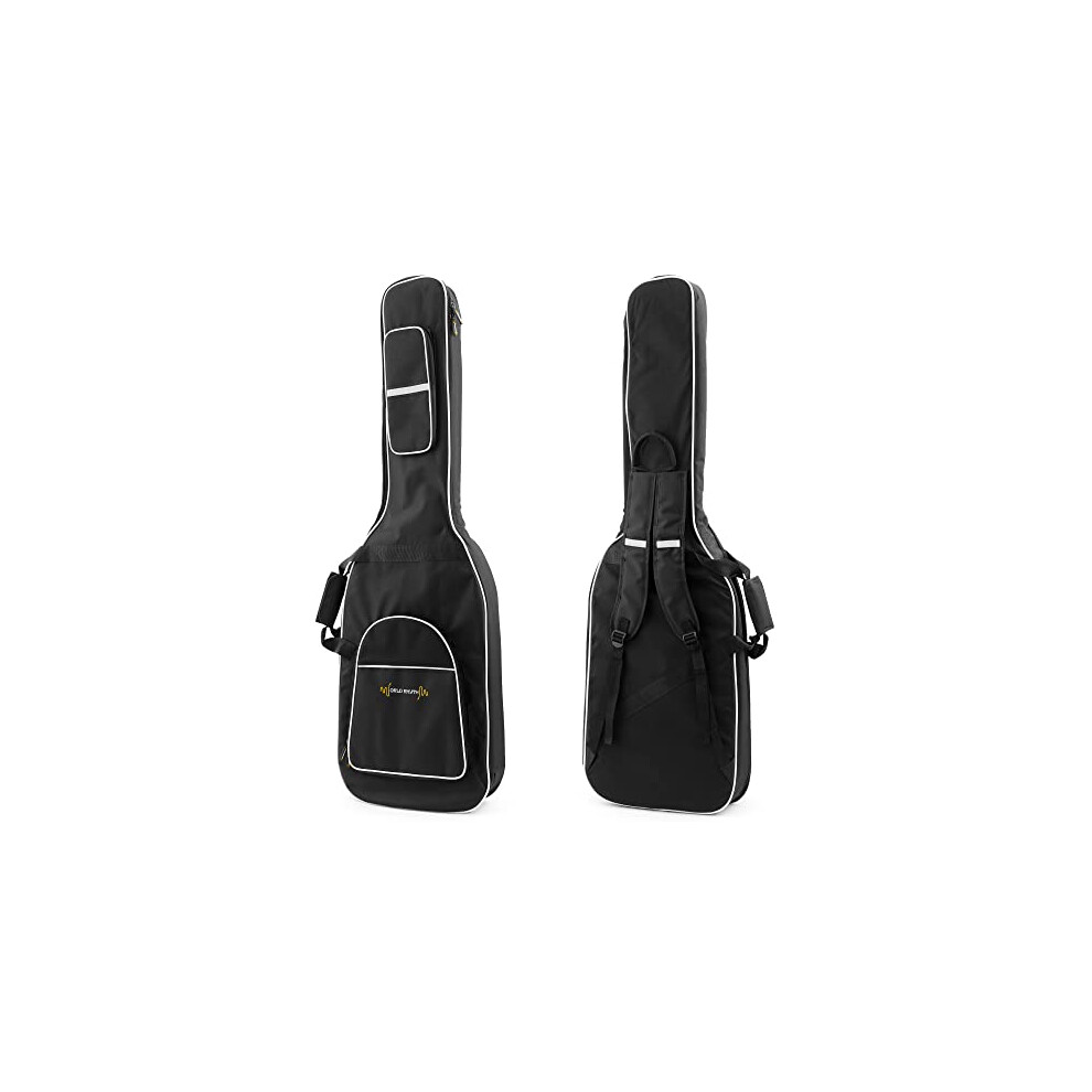 World Rhythm Bass Guitar Gig Bag With Handle, Back Straps And 18Mm Of Padding - Soft Padded Carry Case Suitable For Bass Guitar Â Perfect For Travelling To Gigs