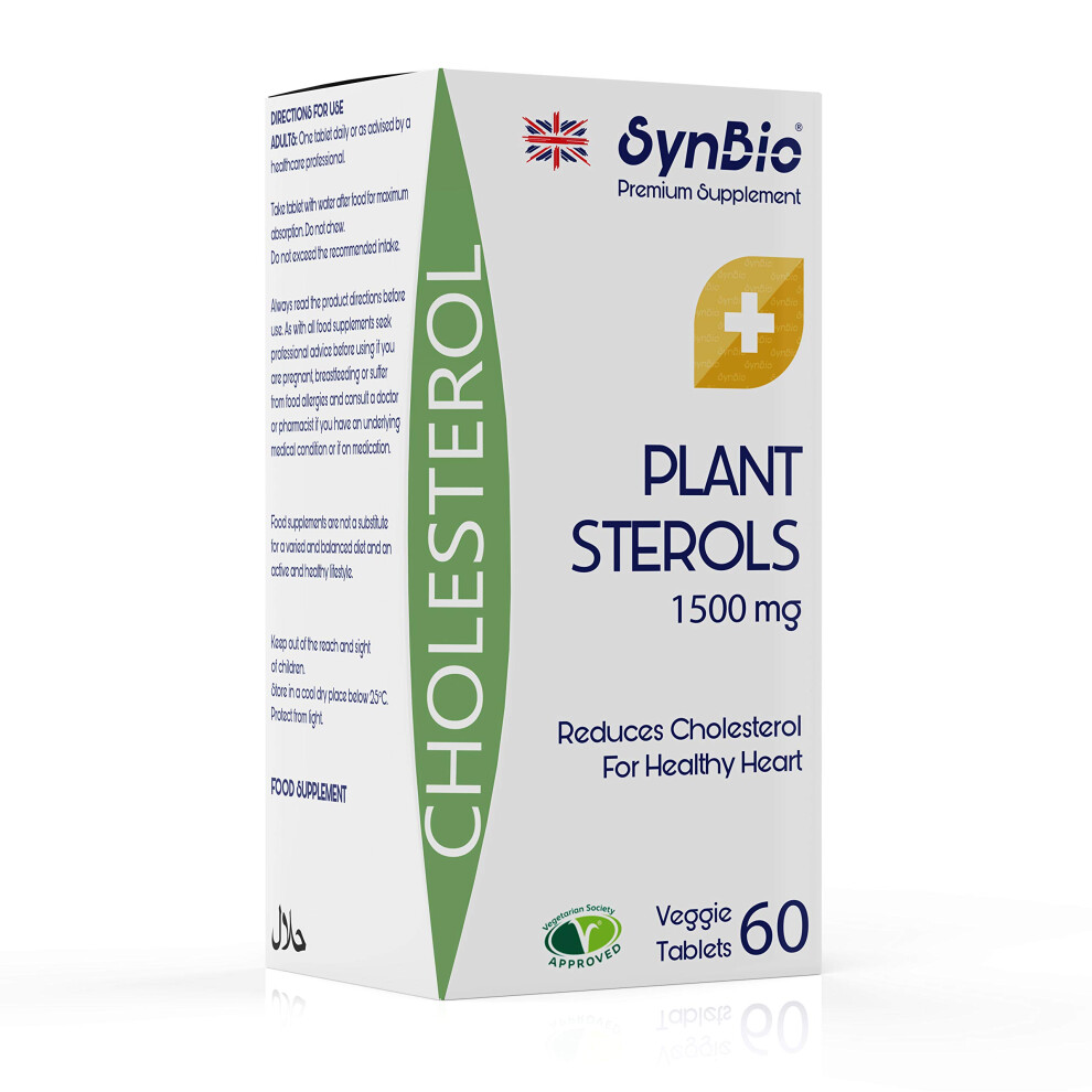 Premium+ - Plant Sterols | 60 Tablets | Vegetarian | Maintain & Lower Cholesterol Levels | Proven Supplement to Lower Cholesterol Levels | Supports