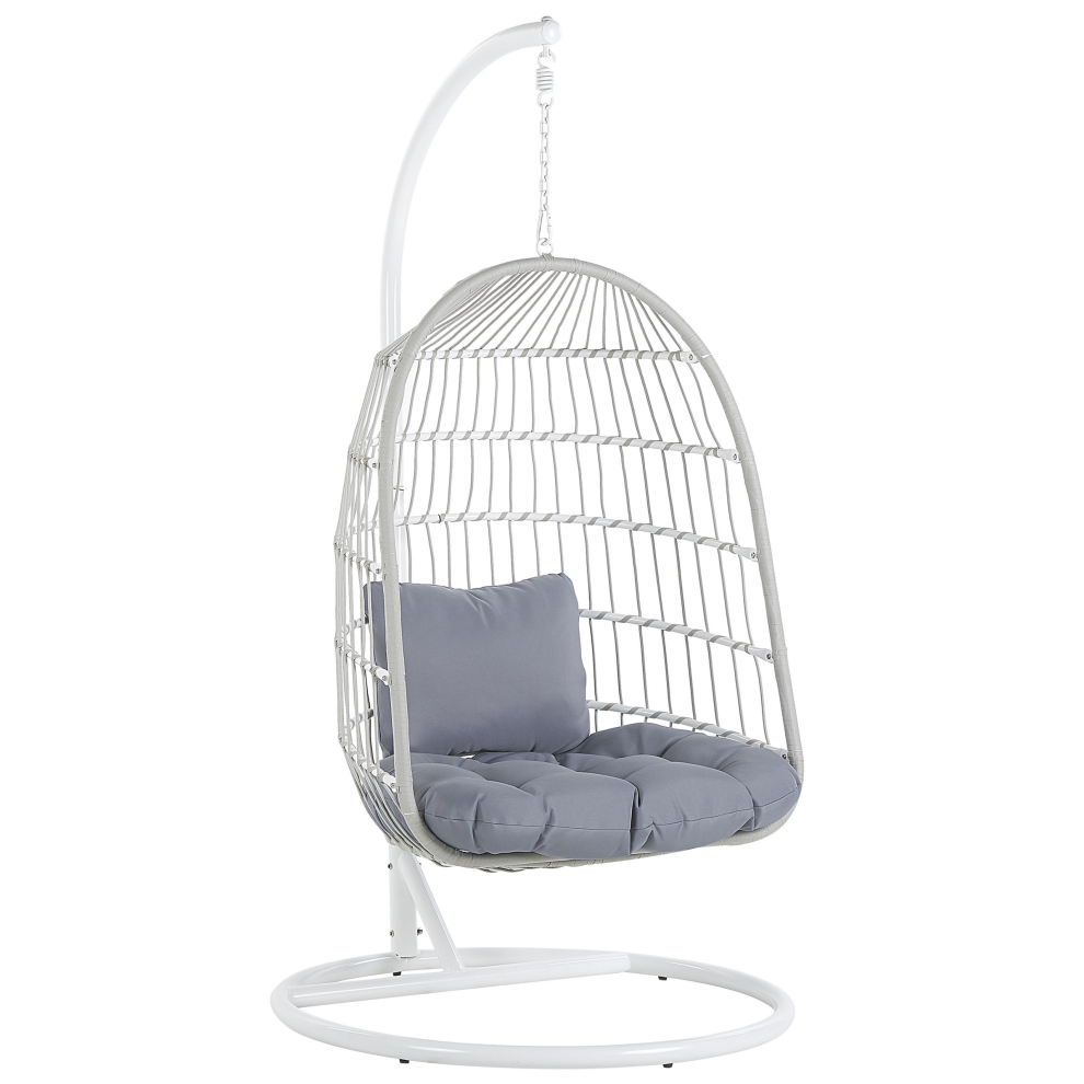 Hanging Chair with Stand ALLERA Metal White