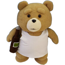 (White Vest) 43cm Movie Ted Bear Plush Toys Soft Stuffed Doll Teddy Bears Kids Gift Plushies