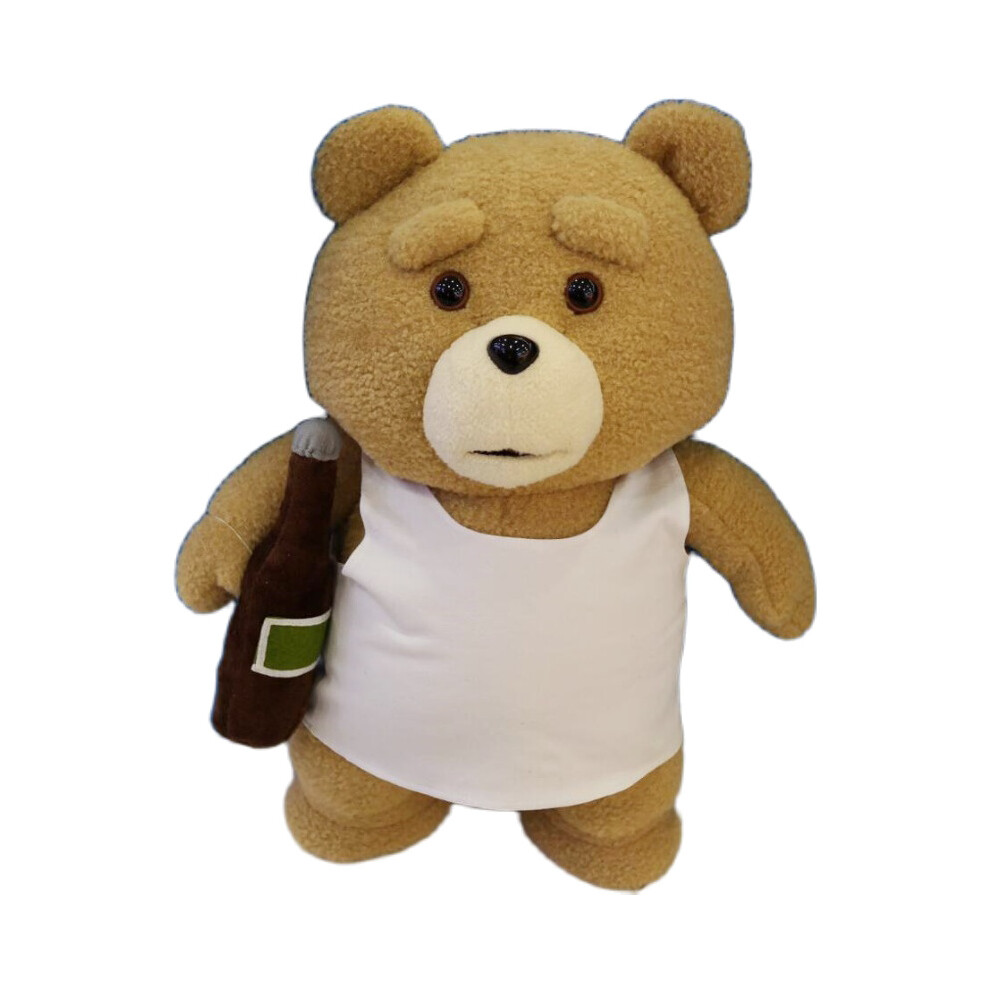 (White Vest) 43cm Movie Ted Bear Plush Toys Soft Stuffed Doll Teddy Bears Kids Gift Plushies