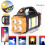 (Multifunctional Solar Light Orange) 1pc Solar LED COB Light with Handle - USB Charging 4