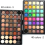 2Pack 40 Color Eye Shadows Palette Matte Glitter EyeShadow 3