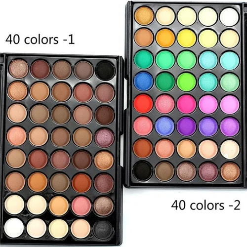 2Pack 40 Color Eye Shadows Palette Matte Glitter EyeShadow 2