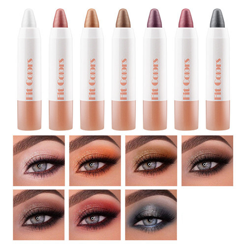 7Pcs/sets Pearl Light Eye Shadow Pen Flash Lip Eye Dual-use Makeup Pen