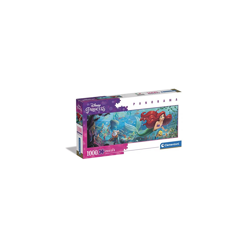 Clementoni 39658 Disney Princess 1000 Pieces, Jigsaw Puzzle For Adults-Made In Italy, Black
