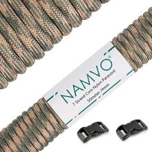 550 Paracord 7 Strand Parachute Cord, Mil Spec Type III 50 Meter Tent Guide Rope Survival Parachute Lanyard Cord for Outdoor Camping Crafting