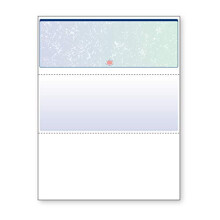 Blauw/Groen Prismatisch Bovenste Cheque, 8,5 x 11 Inch, 24 lb, 500 Vellen, 1 Cheque Per Vel (04533)