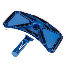 12" Pool Vacuum Head Brush Parts, Curved Blue and White Suction Vacuum Head Tool for Swimming Pool
