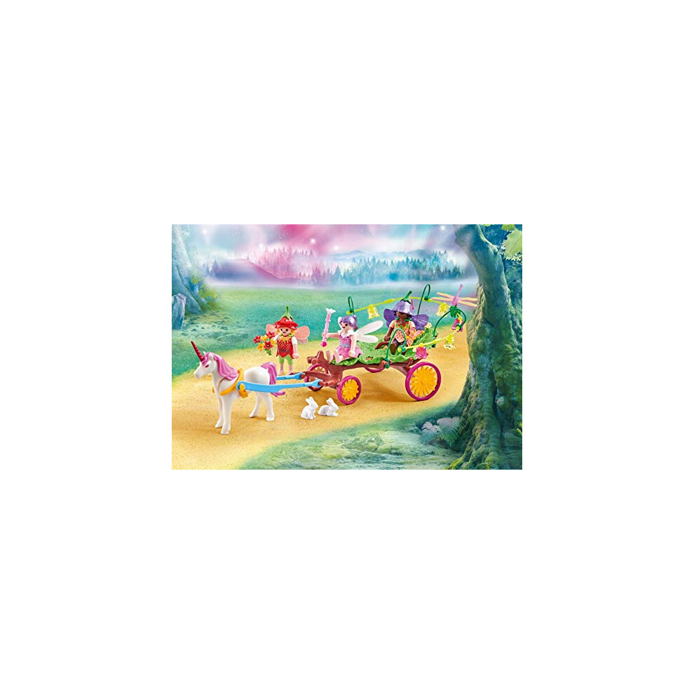 Children Fairies With Unicorn Carriage Building Set 9823