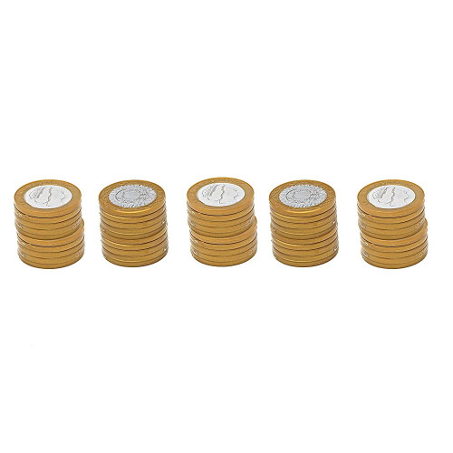 Learning Resources Two Pound Coins, Set of 50 2