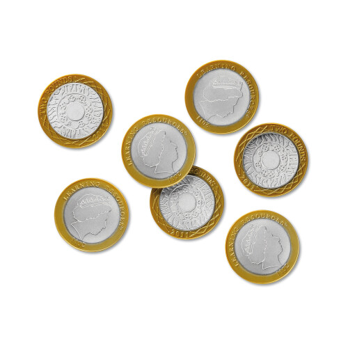 Learning Resources Two Pound Coins, Set of 50