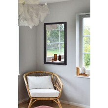 2Ft9 X 1Ft11 Large Black Framed Modern Contempory Wall Mirror