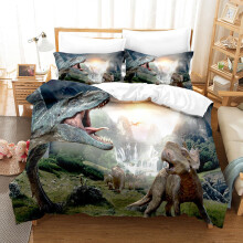 (Style 07, Double(200X200CM/3PCS)) Dinosaur Kids Bedding Single Double Duvet Cover UK