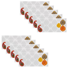 (Damask) Money Envelopes Wedding Shagun Fancy Indian Colourful Cash Gift Wallet White 10x