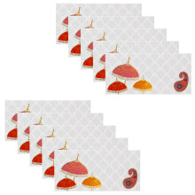 (Umbrella) Money Envelopes Wedding Shagun Fancy Indian Colourful Cash Gift Wallet White 10x