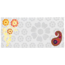 (Flowers) Money Envelopes Wedding Shagun Fancy Indian Colourful Cash Gift Wallet White 10x