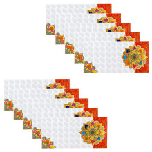 (Red Border) Money Envelopes Wedding Shagun Fancy Indian Colourful Cash Gift Wallet White 10x