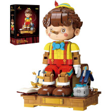 Puppet Toy Building Set, Marionette Model Brick Toy Decorative Collection, Parent-Child Interactive Fun Action Figure for Theater Show
