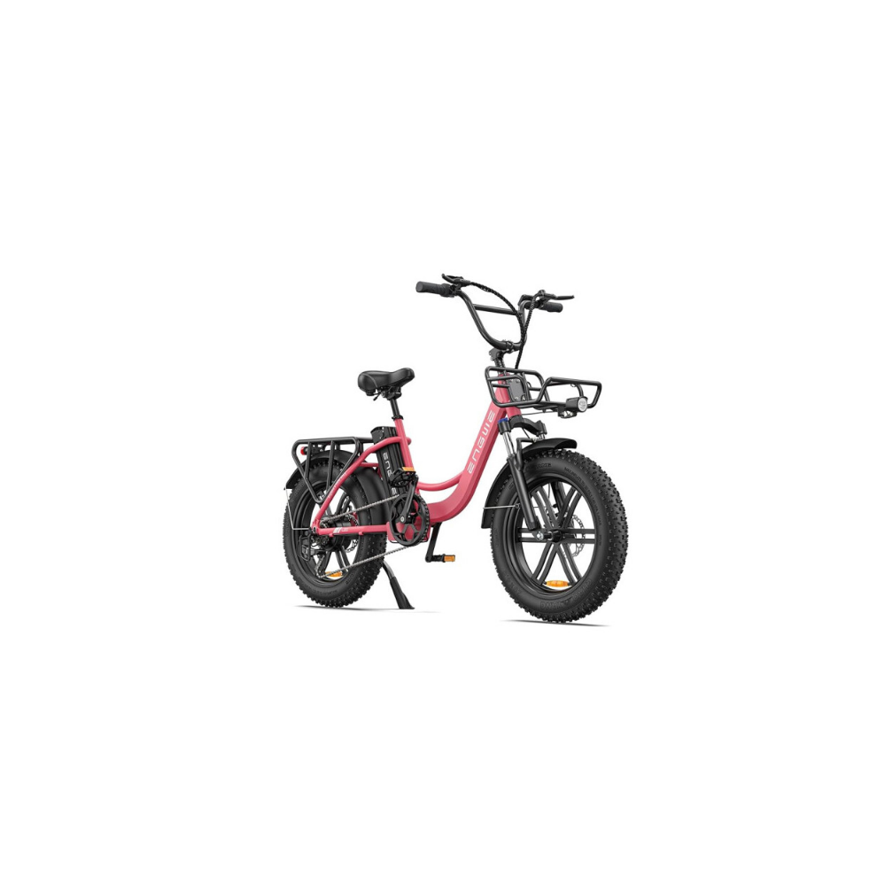 (Pink) Engwe L20 13ah 250w 20*40 Fat Tire Electric Bike 66-140km Range